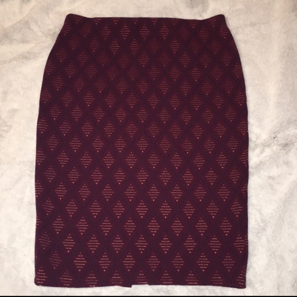Zara geometric pattern pencil skirt